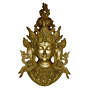 Brass Tara Devi Face Wall Hanging KBH01208