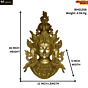 Brass Tara Devi Face Wall Hanging KBH01208