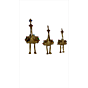 Brass Peacock Pair Set of 3 Decorative Statues KBH01230