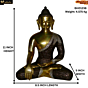 Brass Gautam Buddha Medium Sitting Idol KBH01238