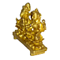 Brass Ganesha & Laxmi with Bajath on Kamal Sitting Idol KBH01343