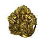 Brass Ganesha Sitting on Jasood Idol KBH01365