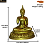Brass Gautam Buddha Medium Sitting Statue KBH01367
