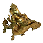 Brass Sitting Ganesha Statue Idol KBH01369