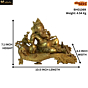 Brass Sitting Ganesha Statue Idol KBH01369