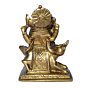 Brass Ganesha Sitting on Rat Idol KBH01373