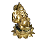 Brass Kamal Sitting Ganesha Idol KBH01386