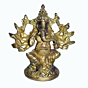 Brass 12-Hand Ganesha Idol KBH01387