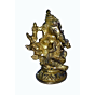 Brass 12-Hand Ganesha Idol KBH01387