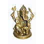 Brass Round Base Ganesha Small Idol KBH01391