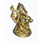 Brass Round Base Ganesha Small Idol KBH01391