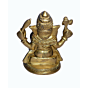 Brass Round Base Ganesha Small Idol KBH01391