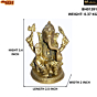 Brass Round Base Ganesha Small Idol KBH01391