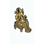 Brass Ganesha Sitting on Sinhasan Small Idol KBH01398