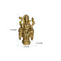 Brass Ganesha Sitting on Sinhasan Small Idol KBH01398