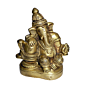Brass Shivling Ganesha Small Idol KBH01403
