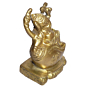 Brass Ganesha Sitting on Shankh Small Idol KBH01405