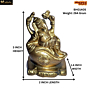 Brass Ganesha Sitting on Shankh Small Idol KBH01405