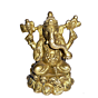 Brass Kamal Sitting Ganesha Idol KBH01406