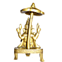 Brass Ganesha Sitting With Umbrella Idol KBH01418