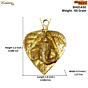 Brass Pan-Shaped Ganesha Hanging Idol KBH01430