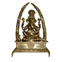 Brass Katar Ganesha Sinhasan Idol KBH01445