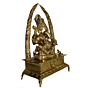 Brass Katar Ganesha Sinhasan Idol KBH01445