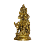 Brass Krishna With Cow Idol KBH01492