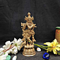 Brass Krishna Standing Mid Idol KBH01521