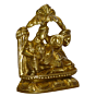 Brass Radha Krishna Sitting Mid Idol KBH01531