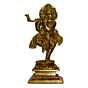 Brass Krishna Dancing Standing Mid Idol KBH01540
