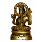 Brass Krishna Sitting Mid Idol KBH01546