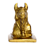Brass Nandi Sitting Small Idol KBH01593