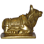 Brass Nandi Sitting Small Idol KBH01593