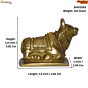 Brass Nandi Sitting Small Idol KBH01593