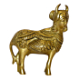 Brass Kamdhenu Cow Mid Idol KBH01594