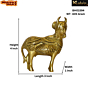 Brass Kamdhenu Cow Mid Idol KBH01594
