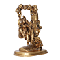 Brass Radha Krishna Jhula Mid Idol KBH01654