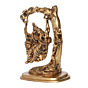 Brass Radha Krishna Jhula Mid Idol KBH01654