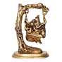 Brass Radha Krishna Jhula Mid Idol KBH01654