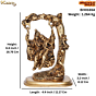Brass Radha Krishna Jhula Mid Idol KBH01654