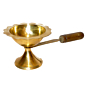 Brass Kapoor Divi with Handle Big KBH01689