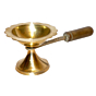 Brass Kapoor Divi with Handle Mid KBH01690