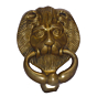 Brass Lion Face Door Knock Mid KBH01755