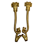 Brass Elephant Door Handle Mid KBH01778