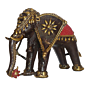 Mid-Sized Brass Elephant Figurine KBH01816