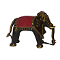 Mid-Sized Brass Elephant Figurine KBH01816