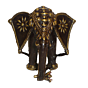 Mid-Sized Brass Elephant Figurine KBH01816