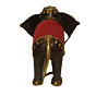 Mid-Sized Brass Elephant Figurine KBH01816