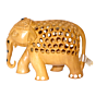 Handcrafted Wooden Elephant with Jali Work BH01861